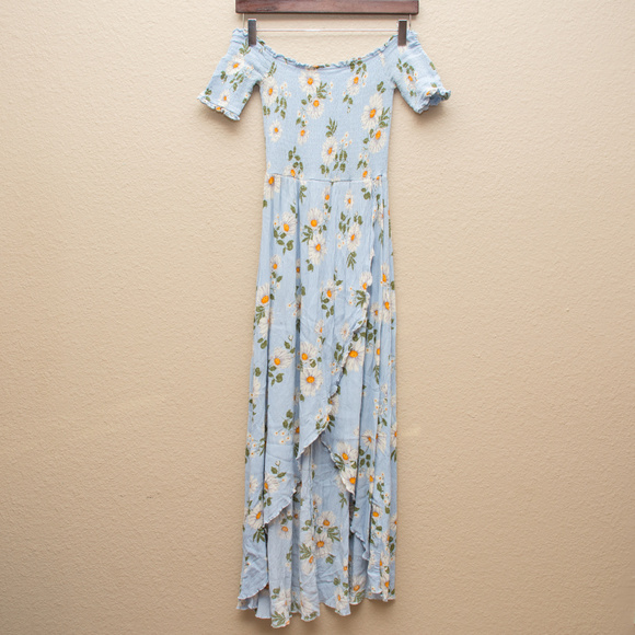 light blue daisy dress